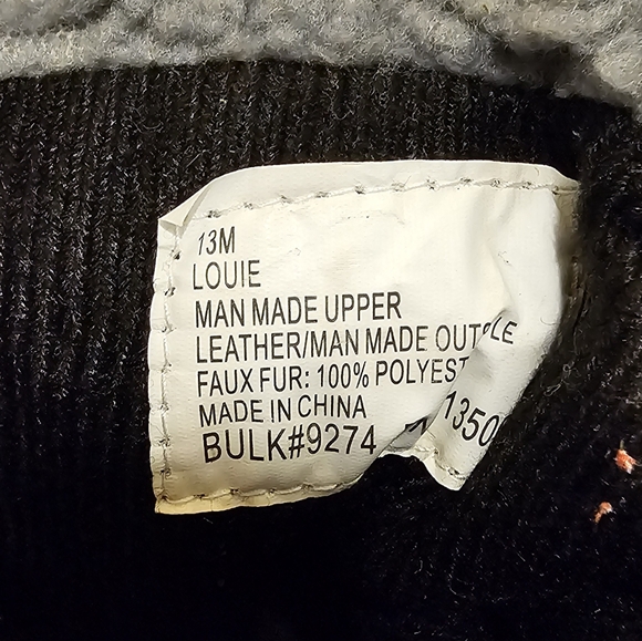 KHOMBU Boys size 13M gray/ black Lace-Up Pac Winter Snow Boots Weatherproof - Picture 3 of 5